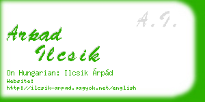 arpad ilcsik business card