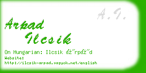 arpad ilcsik business card